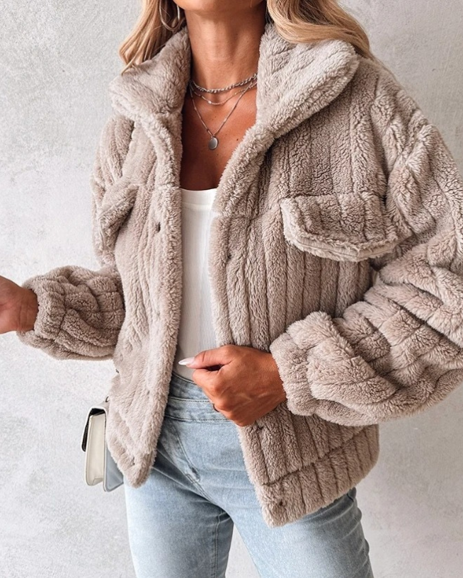 Violet | Cozy Warm Teddy Coat for Comfort