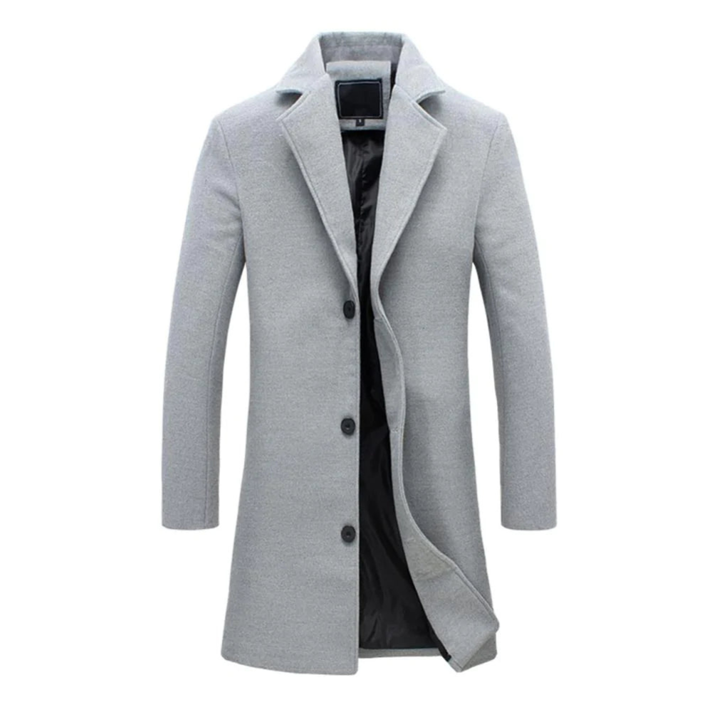 Men's Long Wool Coat | Elegant