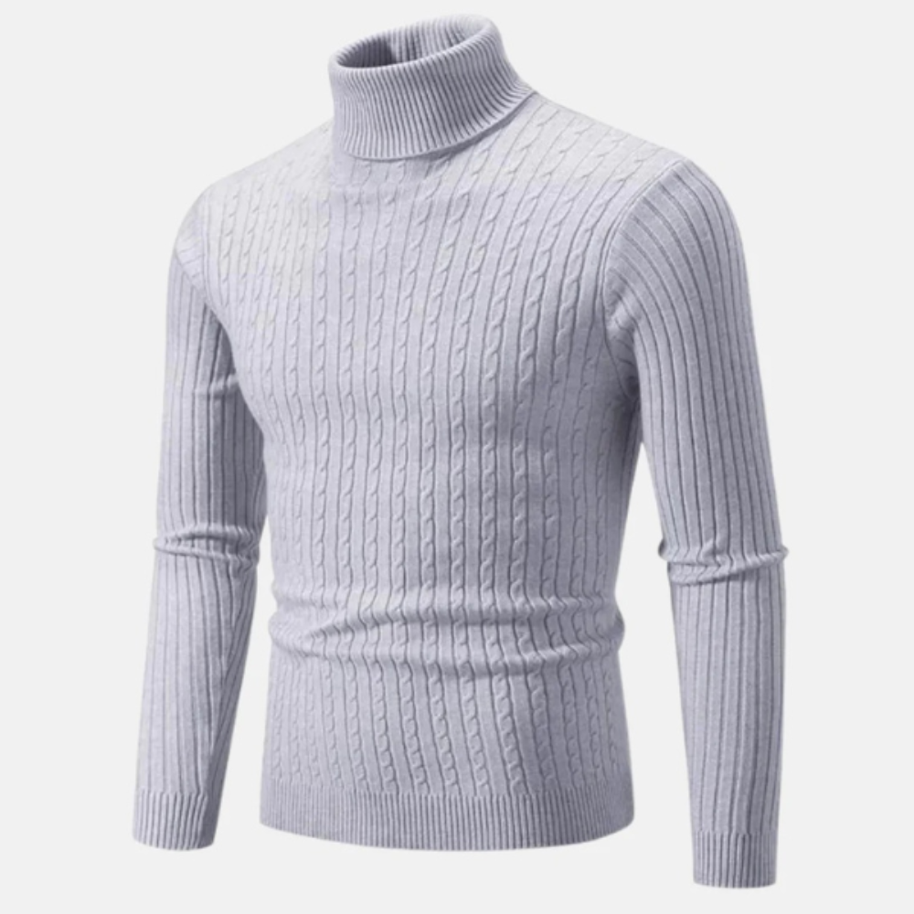 Men's Ribbed Turtleneck Sweater | Knit