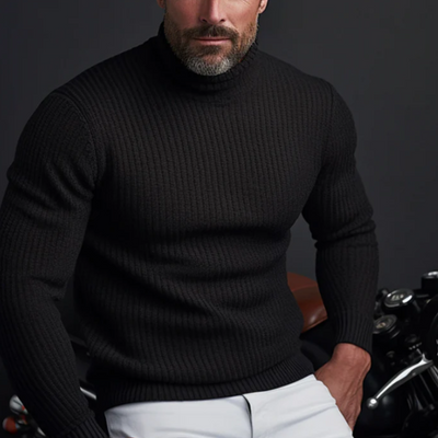 Men's Ribbed Turtleneck Sweater | Casual