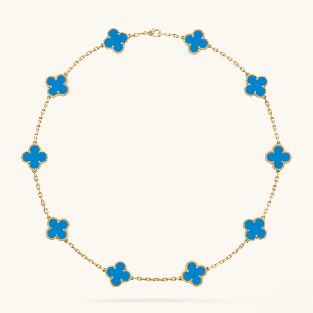 CLOVER | 10 Motif Blue Necklace