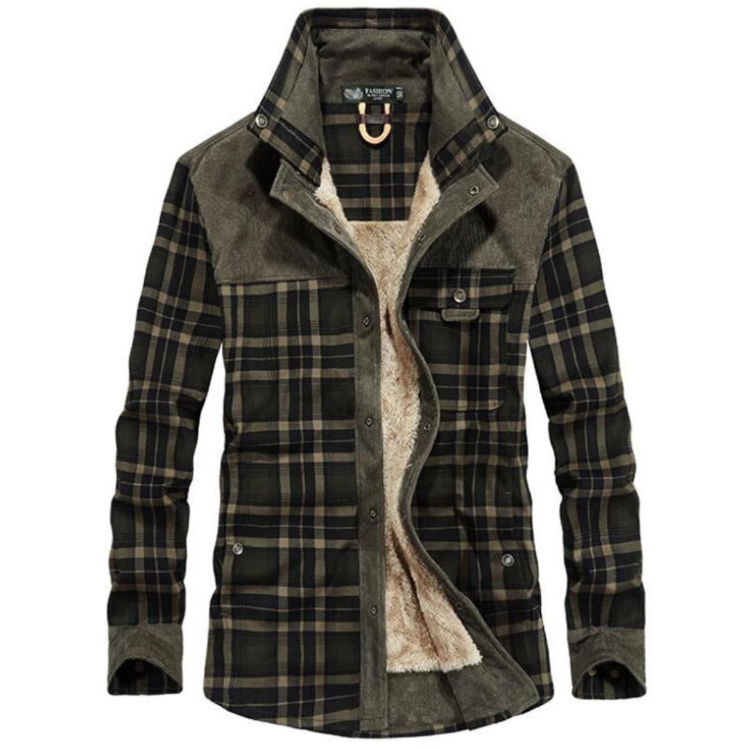 Men's Winter Plaid Jacket | Thick