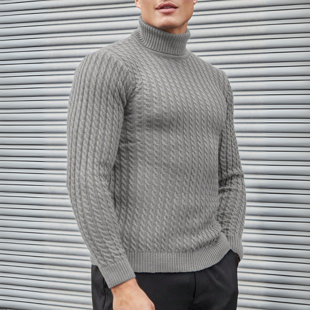 Men's Ribbed Turtleneck Sweater | Cozy