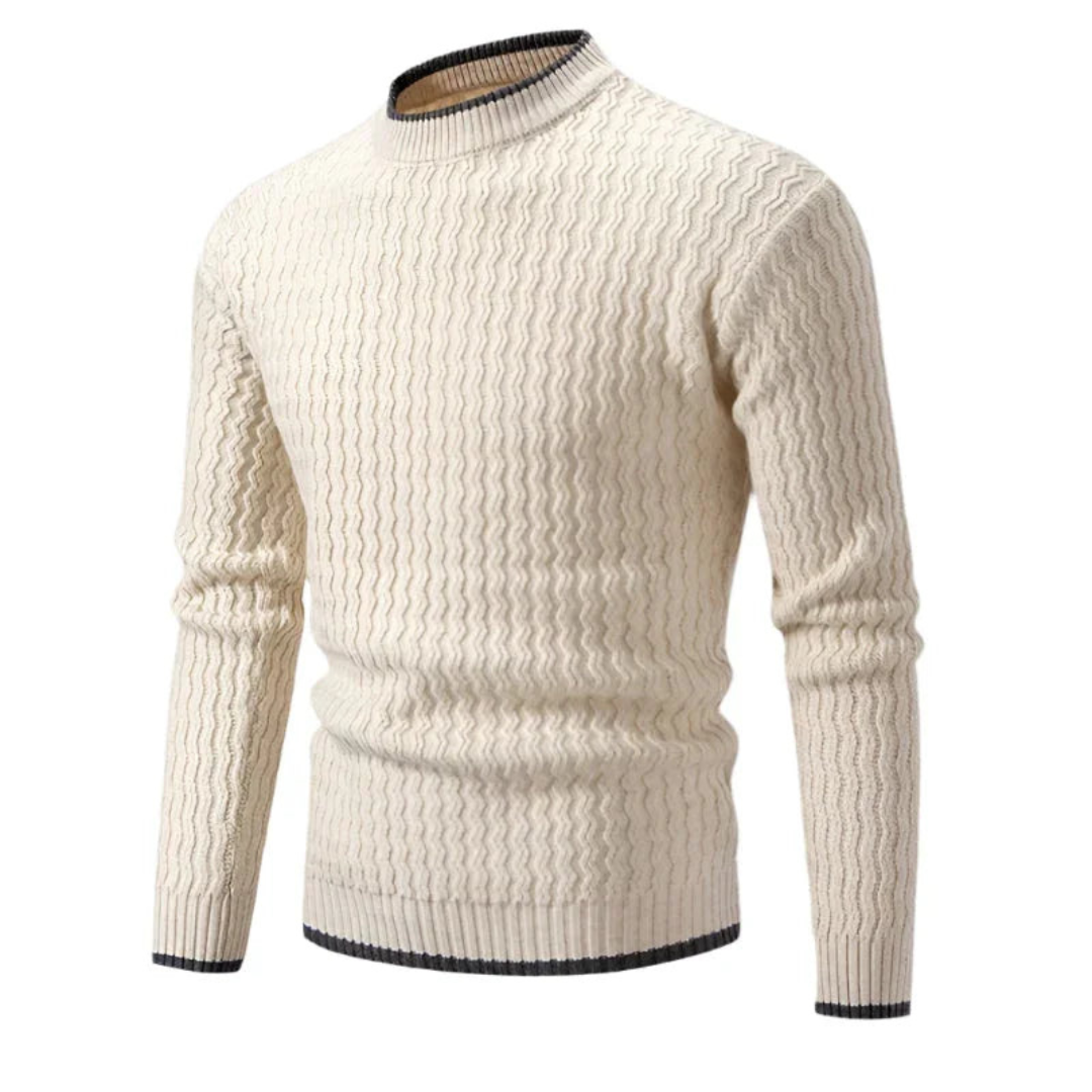 Men's Wavy Knit Sweater | Casual
