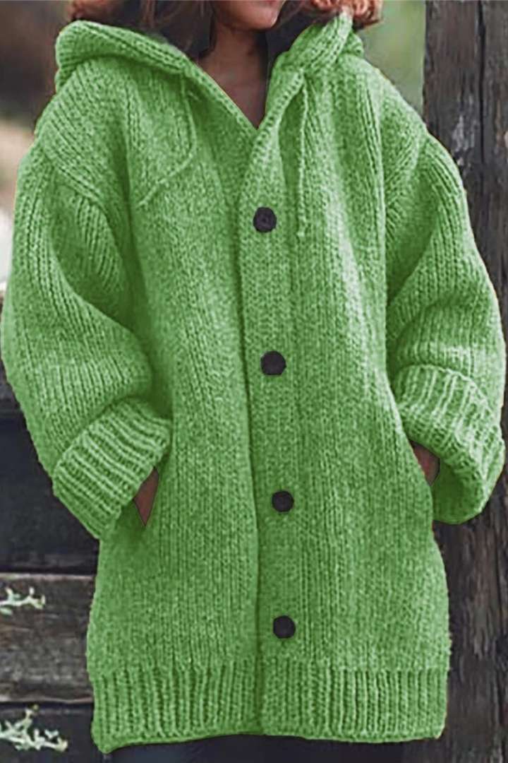 Amelia | Women's Cozy Hooded Knit Cardigan