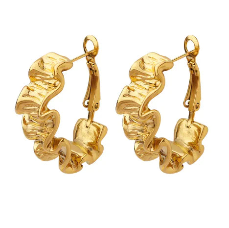GeoPlait Earrings (gold finish)