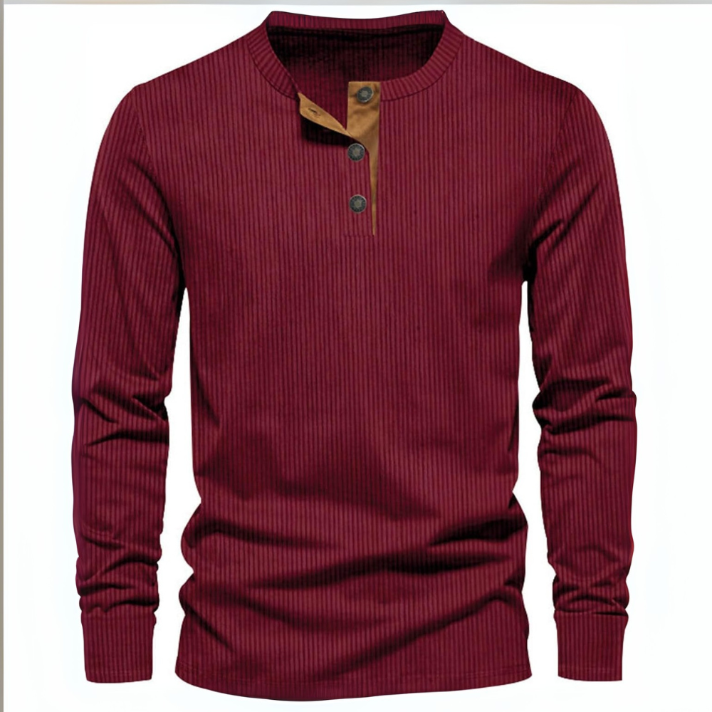 Men's Buttoned Henley Shirt | Casual