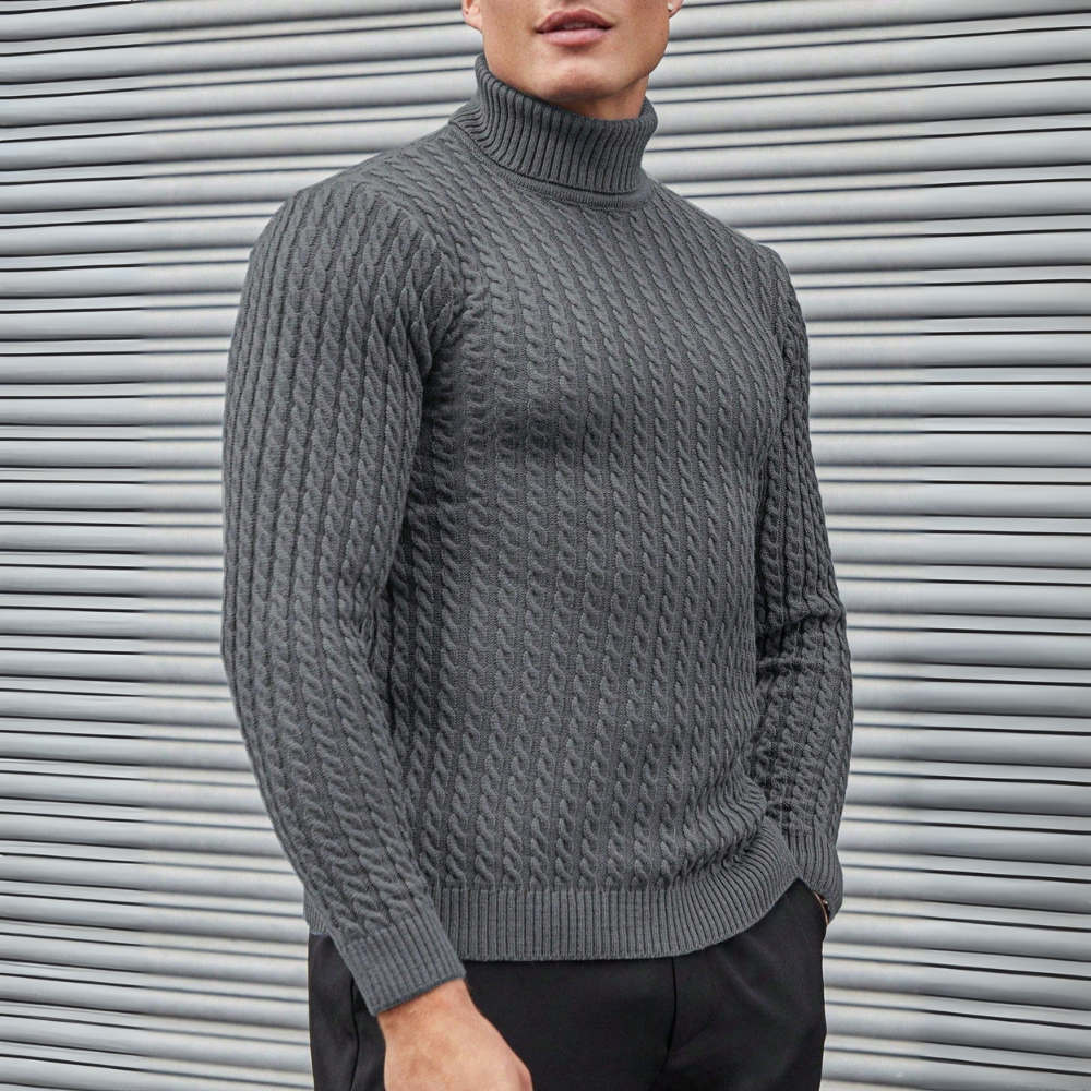 Men's Ribbed Turtleneck Sweater | Cozy
