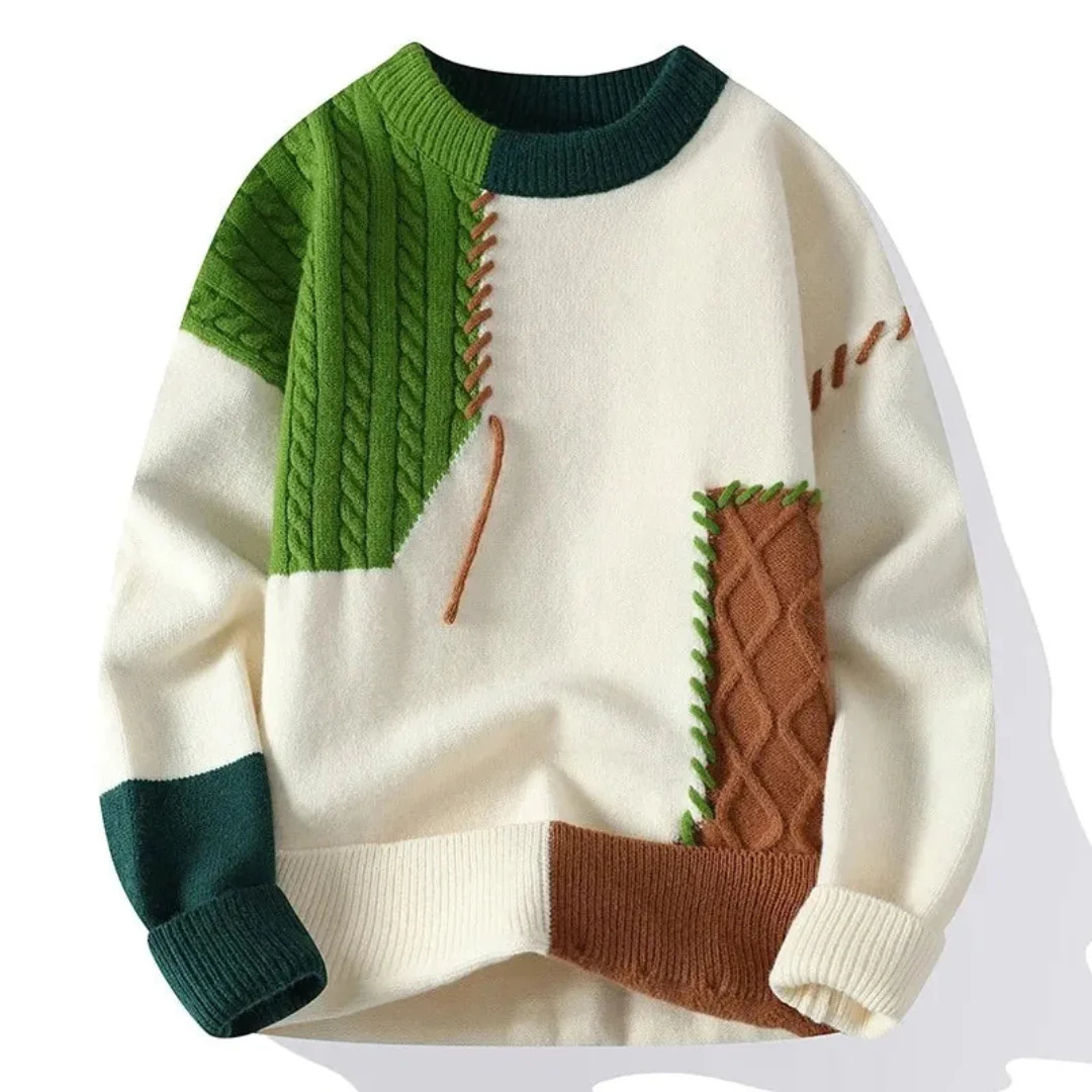 Men's Color-Block Sweater | Textured