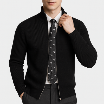 Men's Knitted Zip Sweater | Comfortable
