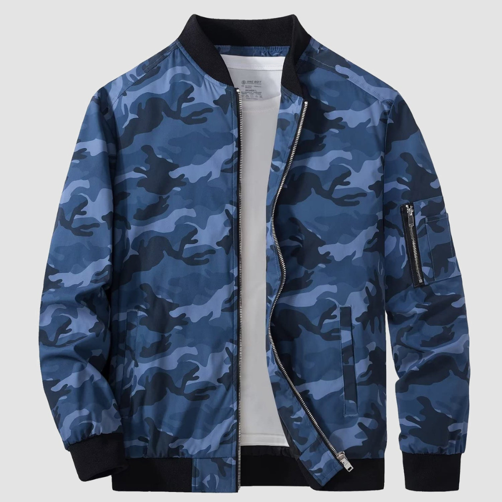 Men's Zippered Bomber Jacket | Lightweight