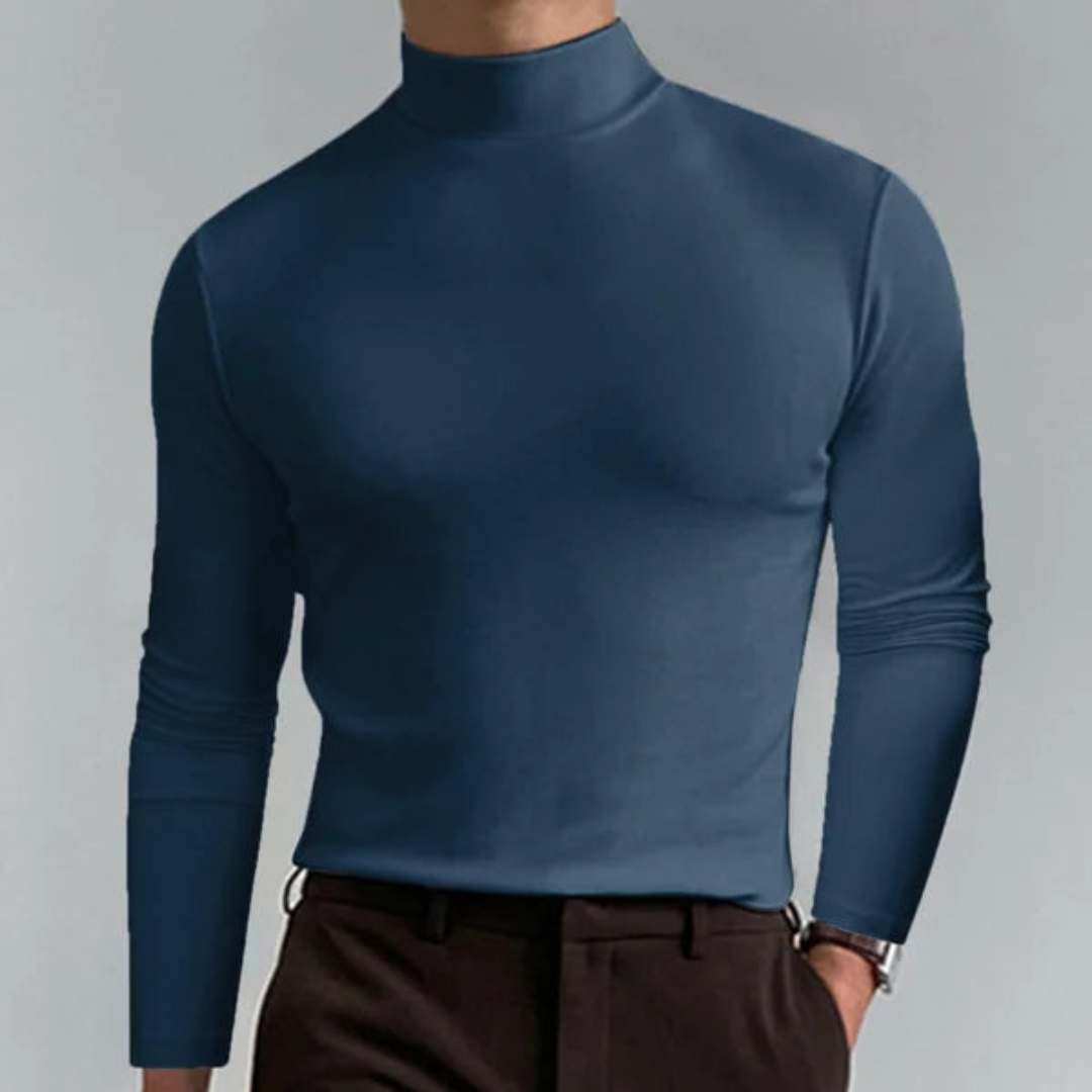 Men's Solid Turtleneck | Relaxed
