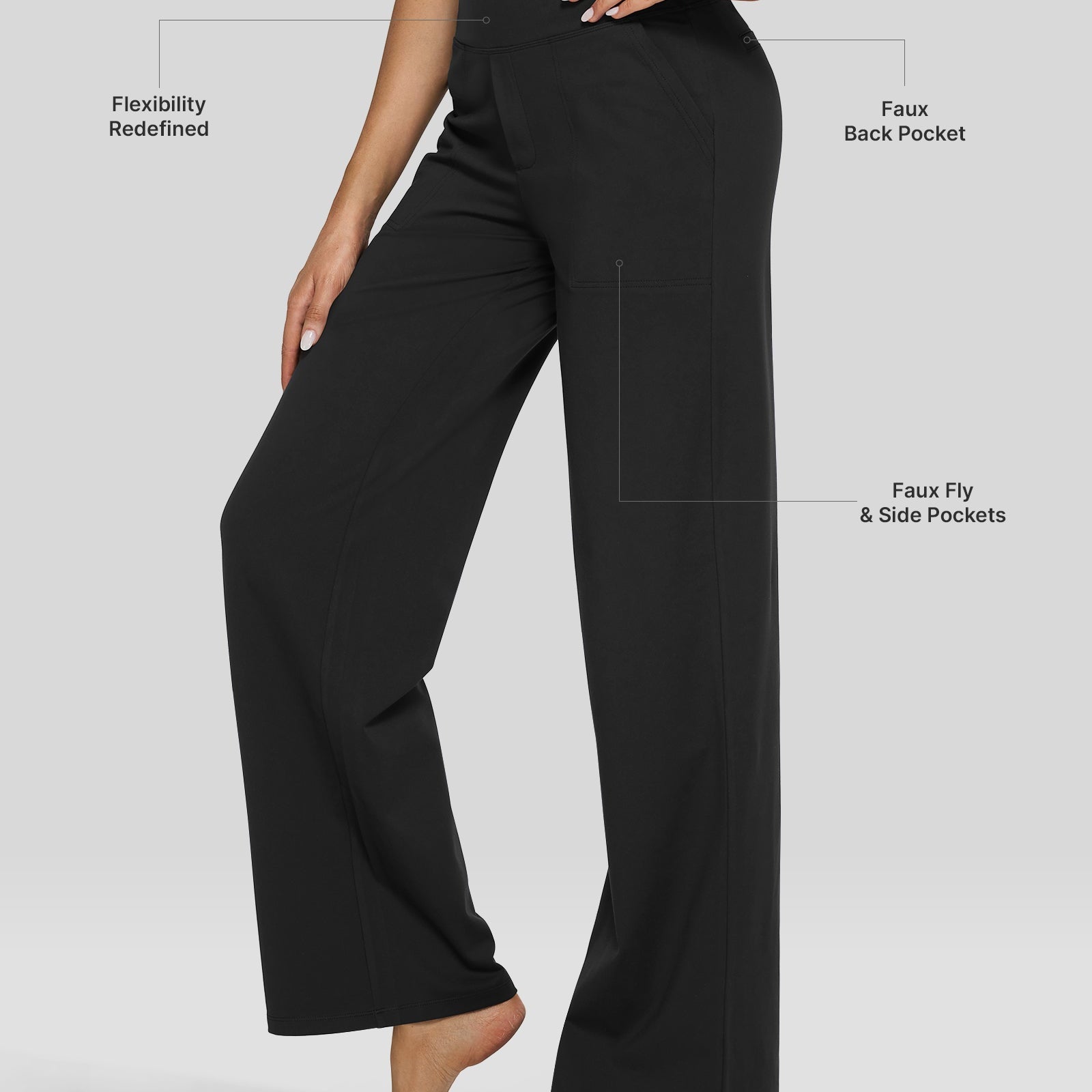 Loose High-Waist Business Casual Pants
