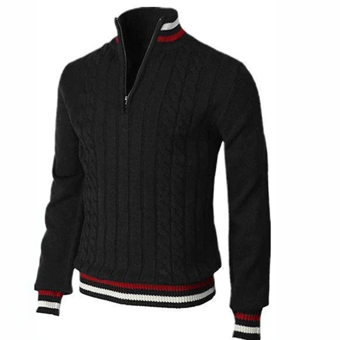 Men's Chunky Knit Sweater | Contrast