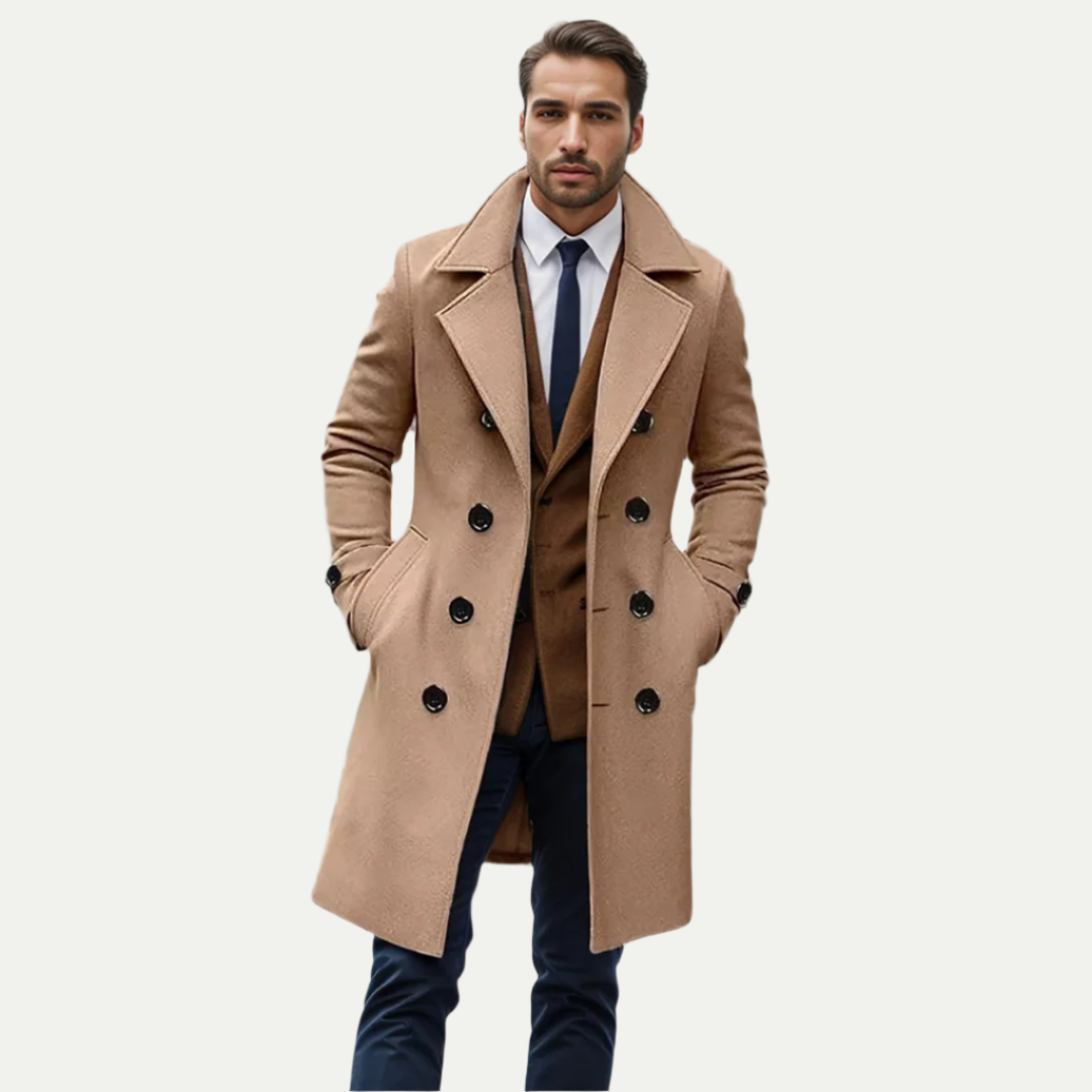 Premium Merino Wool Italian Long Trench Coat