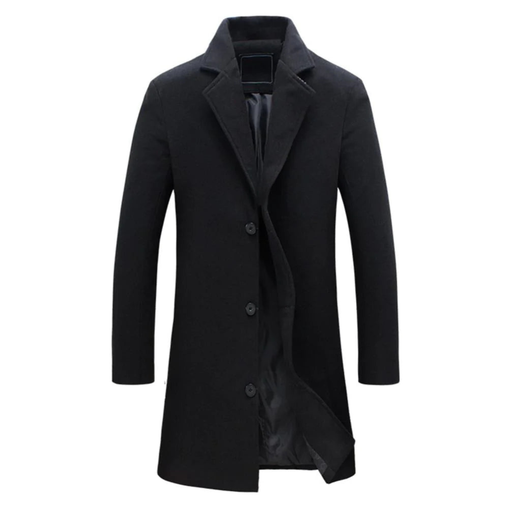 Men's Long Wool Coat | Elegant
