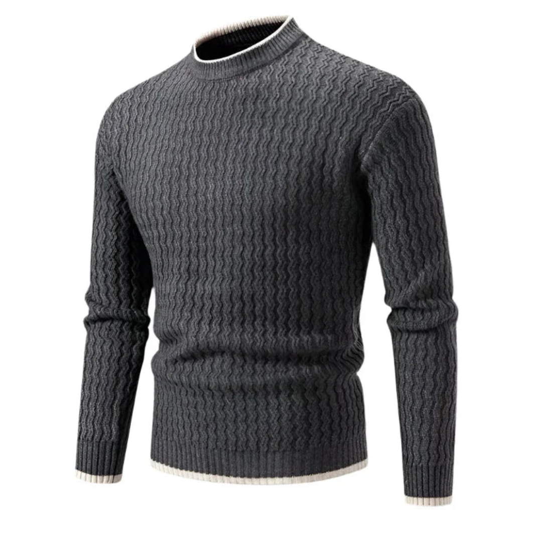 Men's Wavy Knit Sweater | Casual
