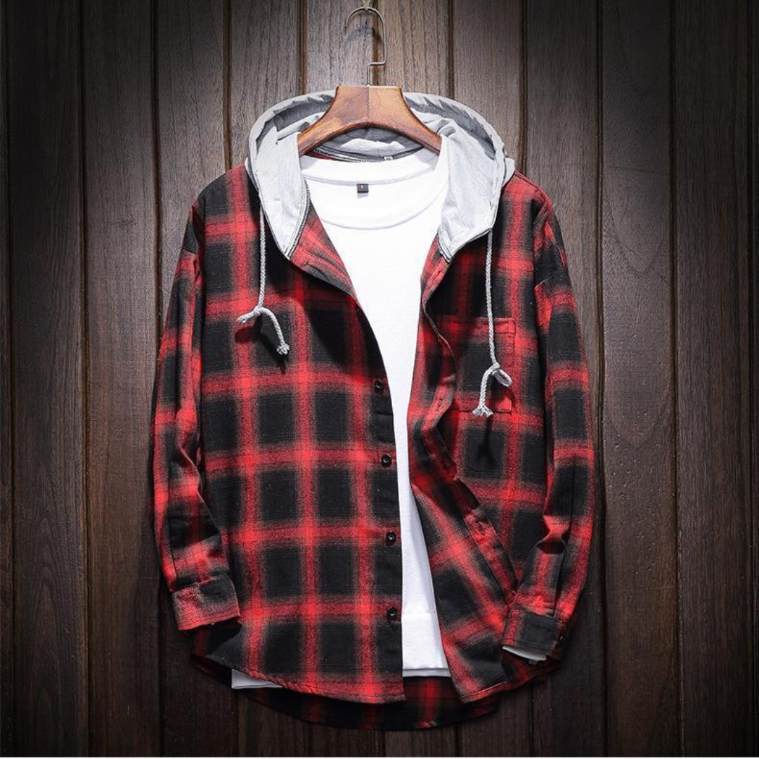 Men's Hooded Flannel Jacket | Modern