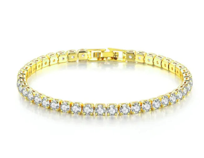Multicolor Tennis Bracelet (gold finish)
