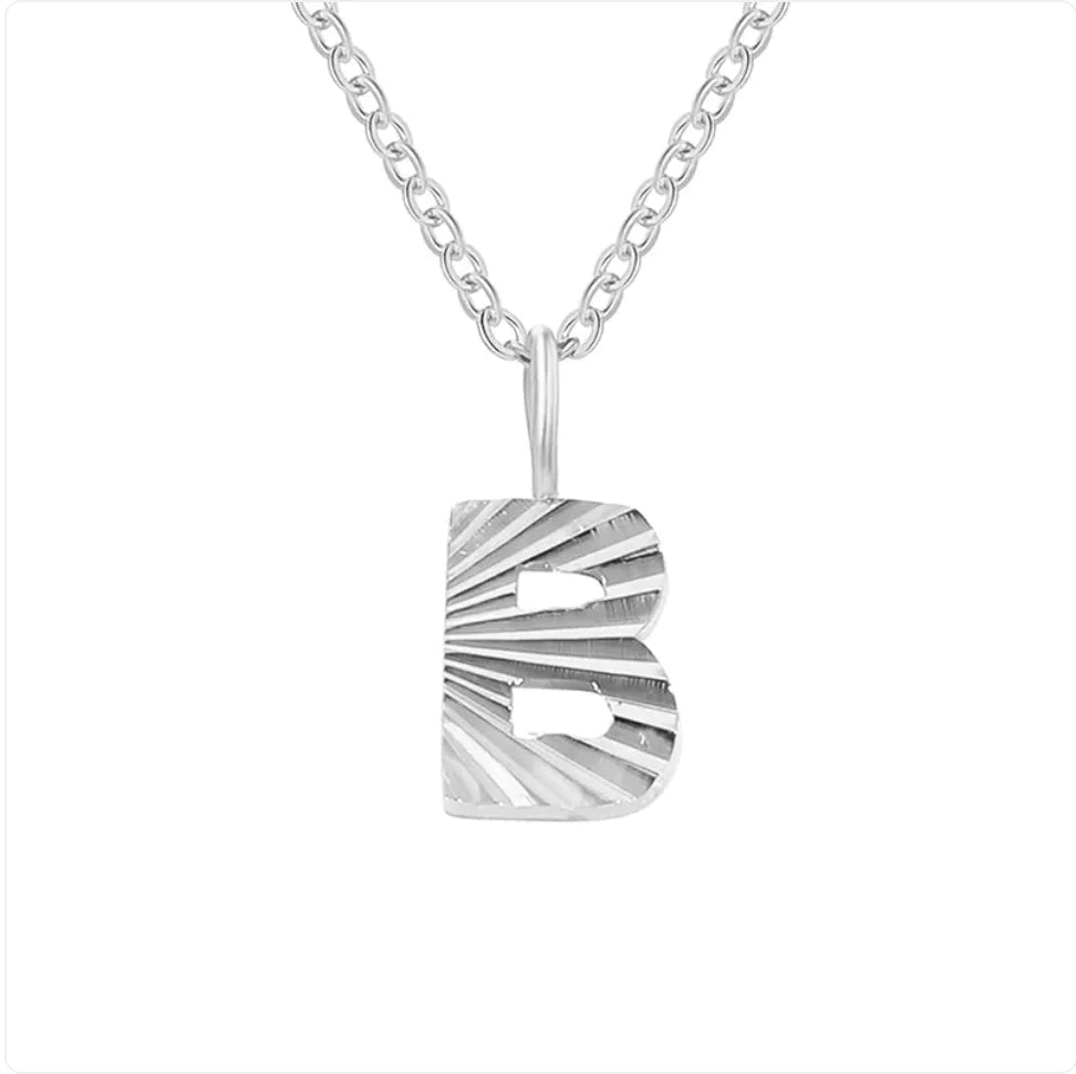 Alphabet Pendant Necklace (stainless steel)