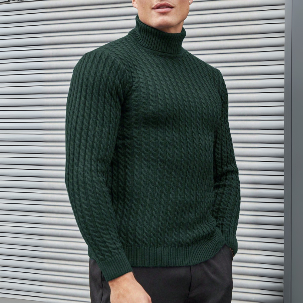 Men's Ribbed Turtleneck Sweater | Cozy