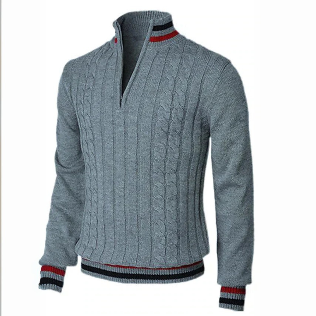 Men's Chunky Knit Sweater | Contrast