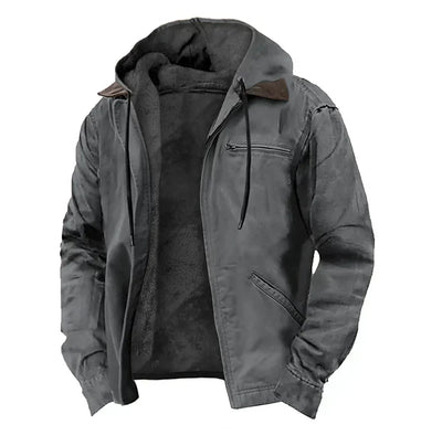 Abraham - Stylish Fleece-Lined Hooded Jacket