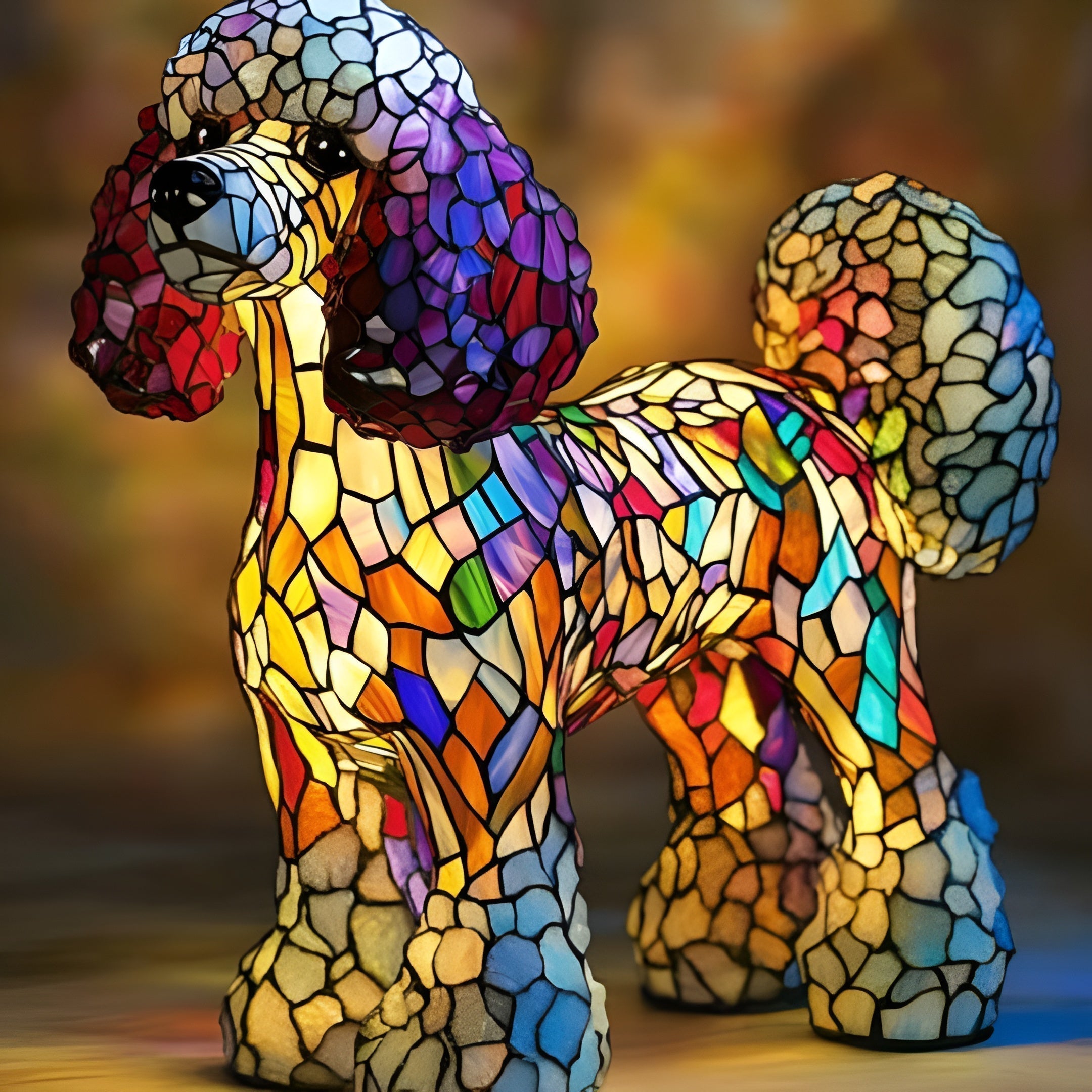 Pépette – Magical lamp for dogs in colored glass