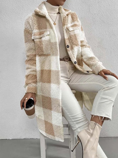 Lydia | Plaid Teddy Jacket for Extra Warmth