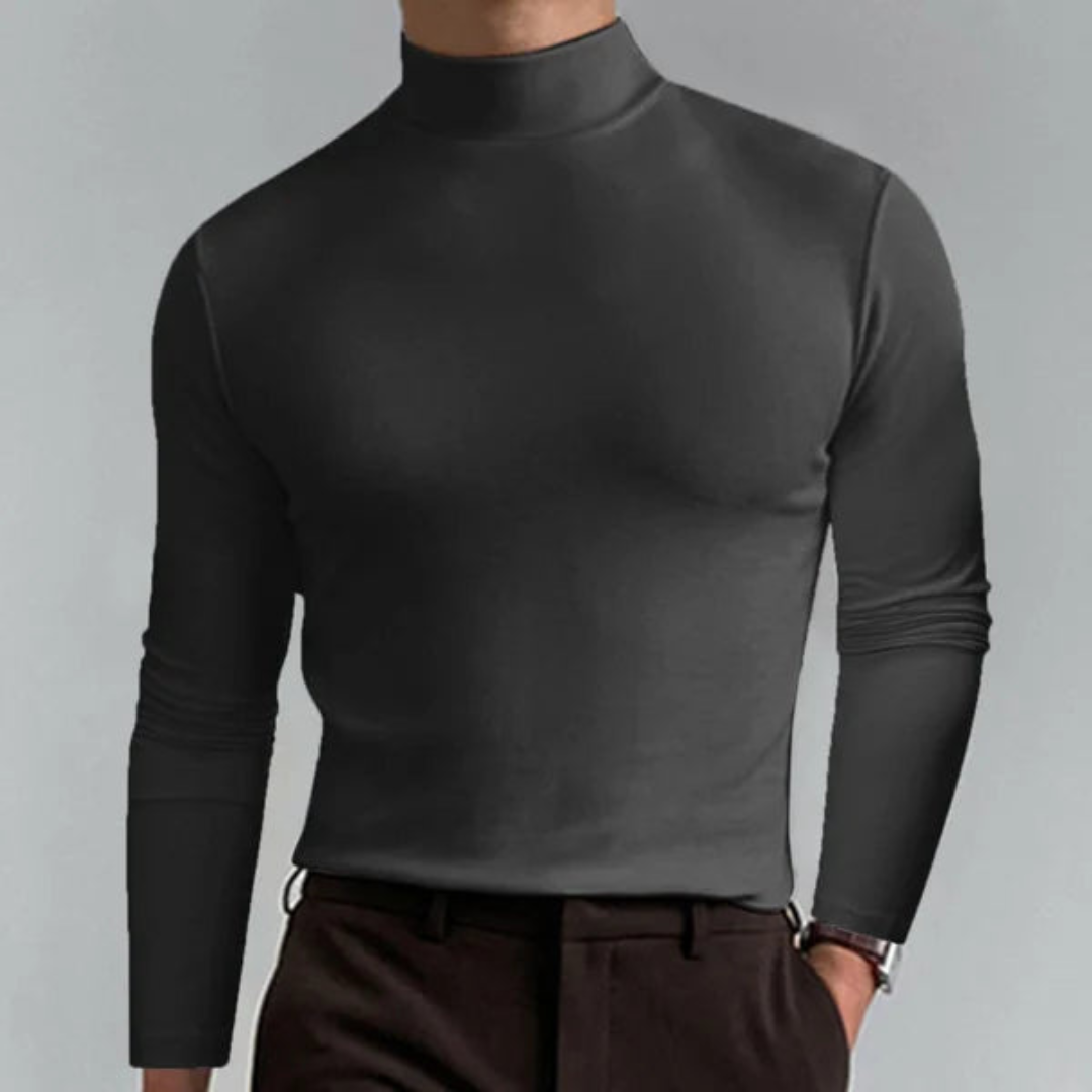 Men's Solid Turtleneck | Relaxed