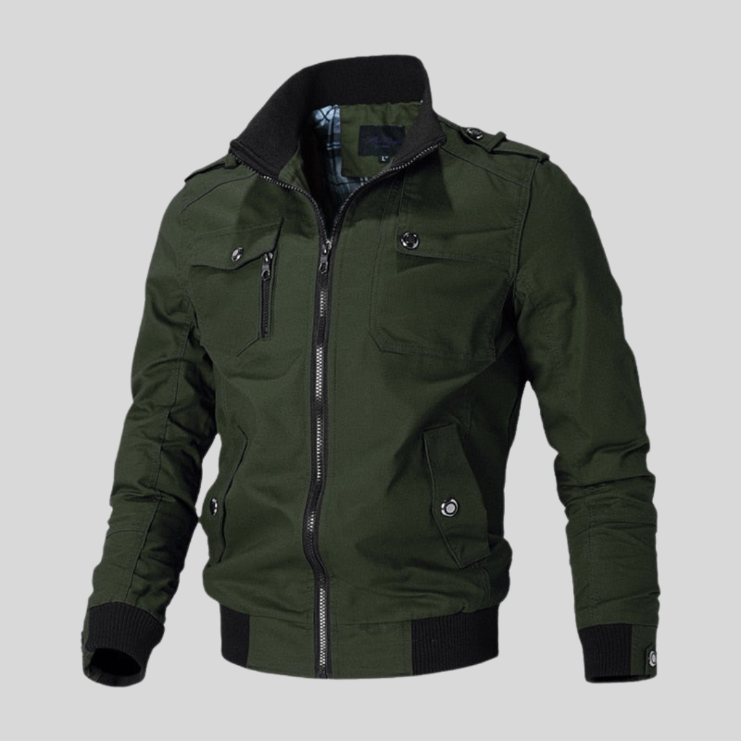 Men's Military Zipper Jacket | Casual