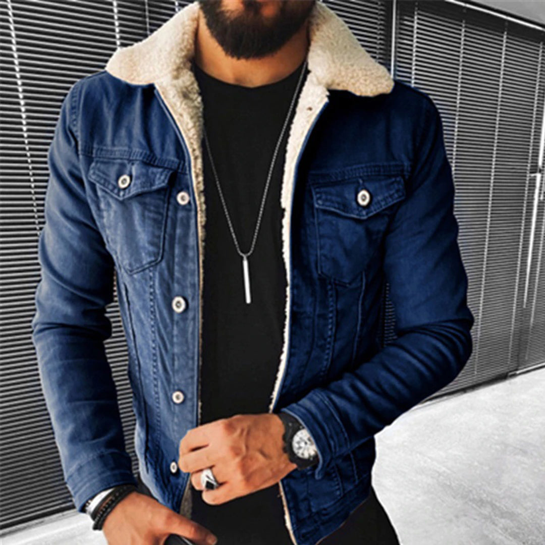 Noah | Men's Shearling Denim Jacket | Casual