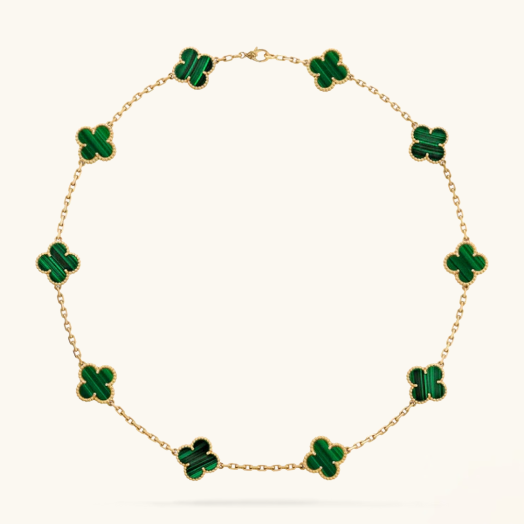 CLOVER | 10 Motif Green Necklace