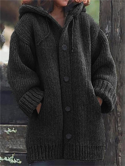 Amelia | Women's Cozy Hooded Knit Cardigan