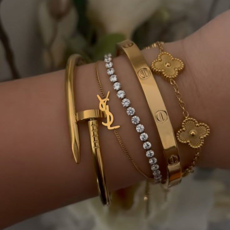 Peru Bracelet Set (gold finish, 3-piece)