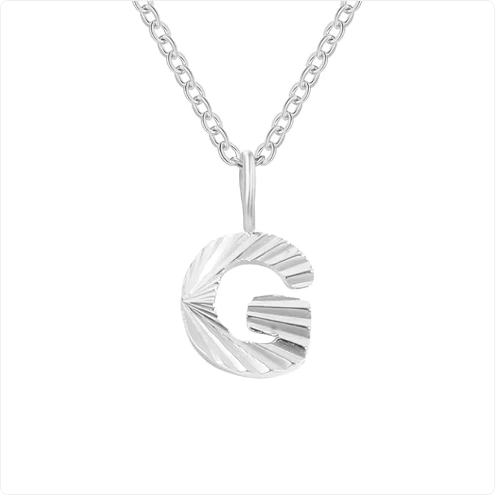 Alphabet Pendant Necklace (stainless steel)