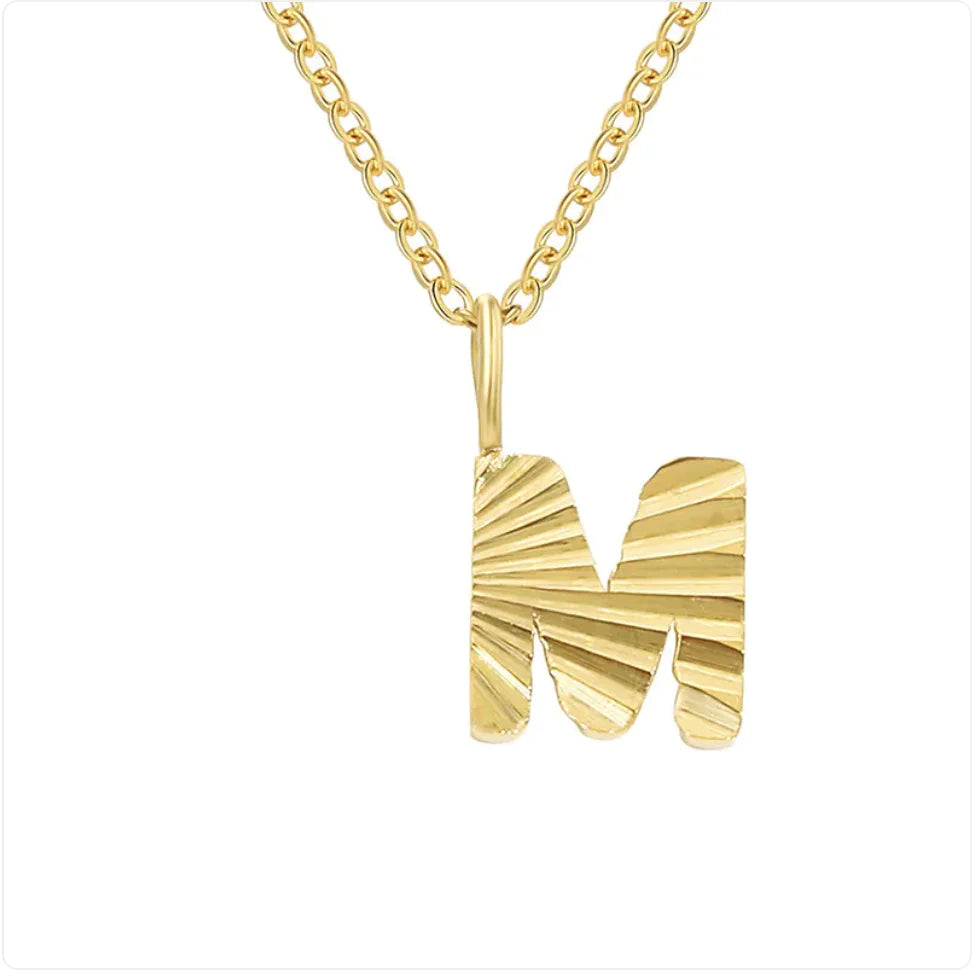 Alphabet Pendant Necklace (stainless steel)
