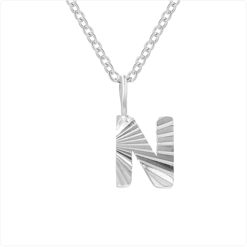 Alphabet Pendant Necklace (stainless steel)