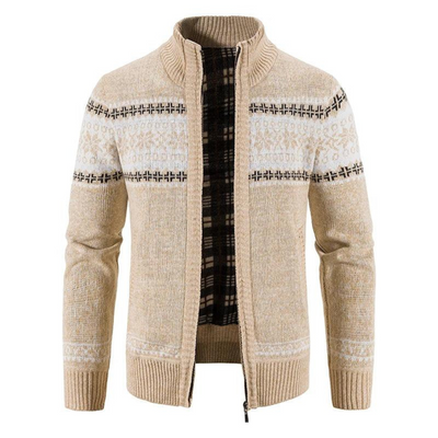 Men's Textured Zip Sweater | Knit