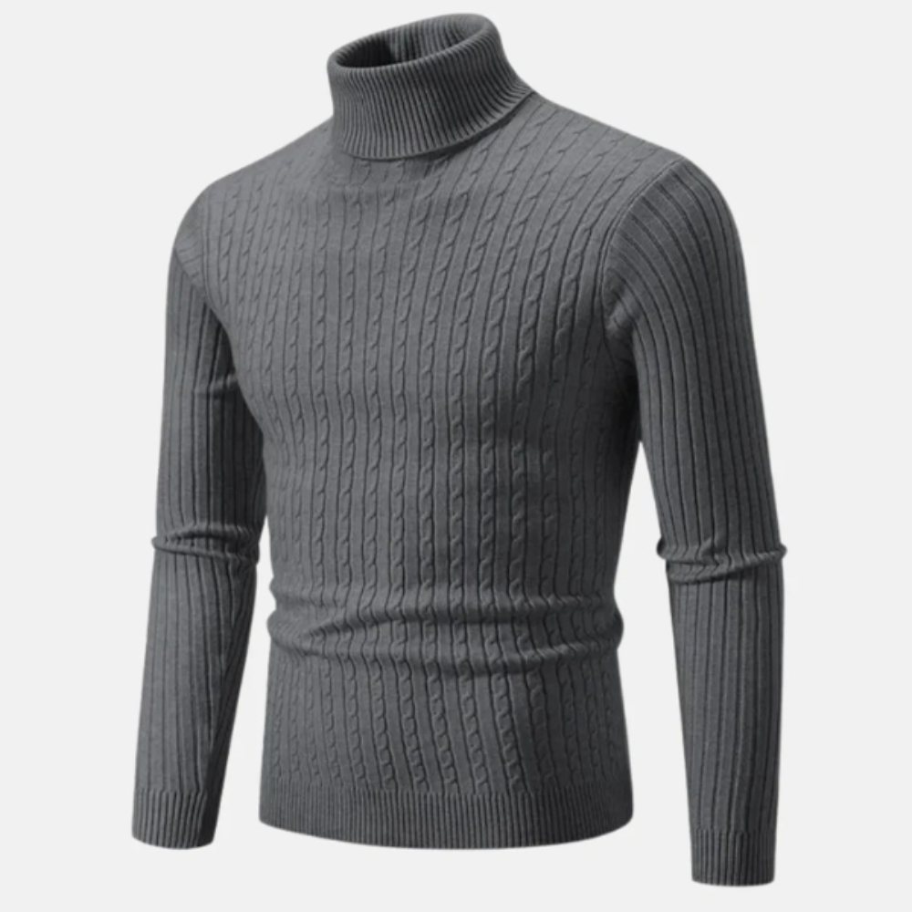Men's Ribbed Turtleneck Sweater | Knit