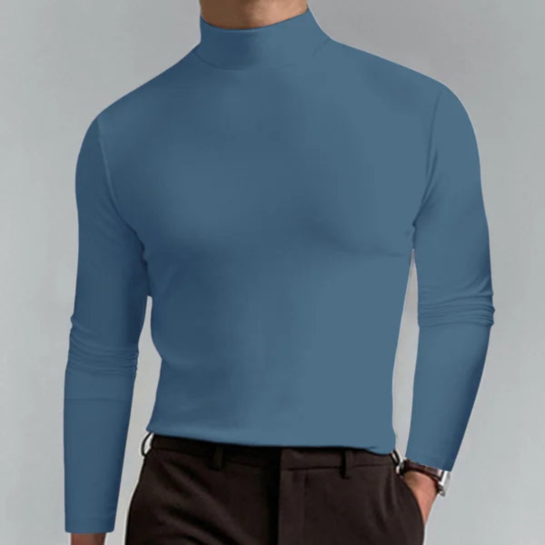 Men's Solid Turtleneck | Relaxed