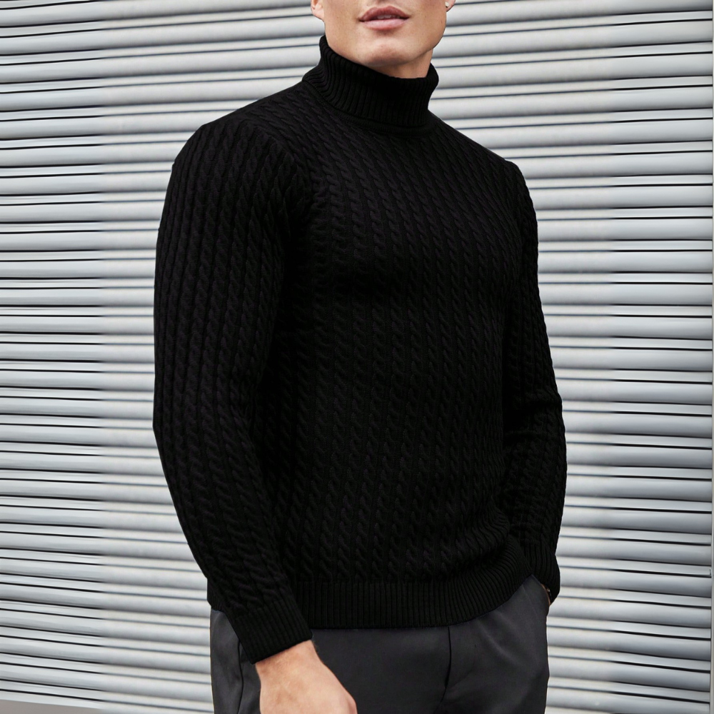 Men's Ribbed Turtleneck Sweater | Cozy