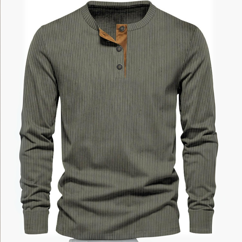 Men's Buttoned Henley Shirt | Casual
