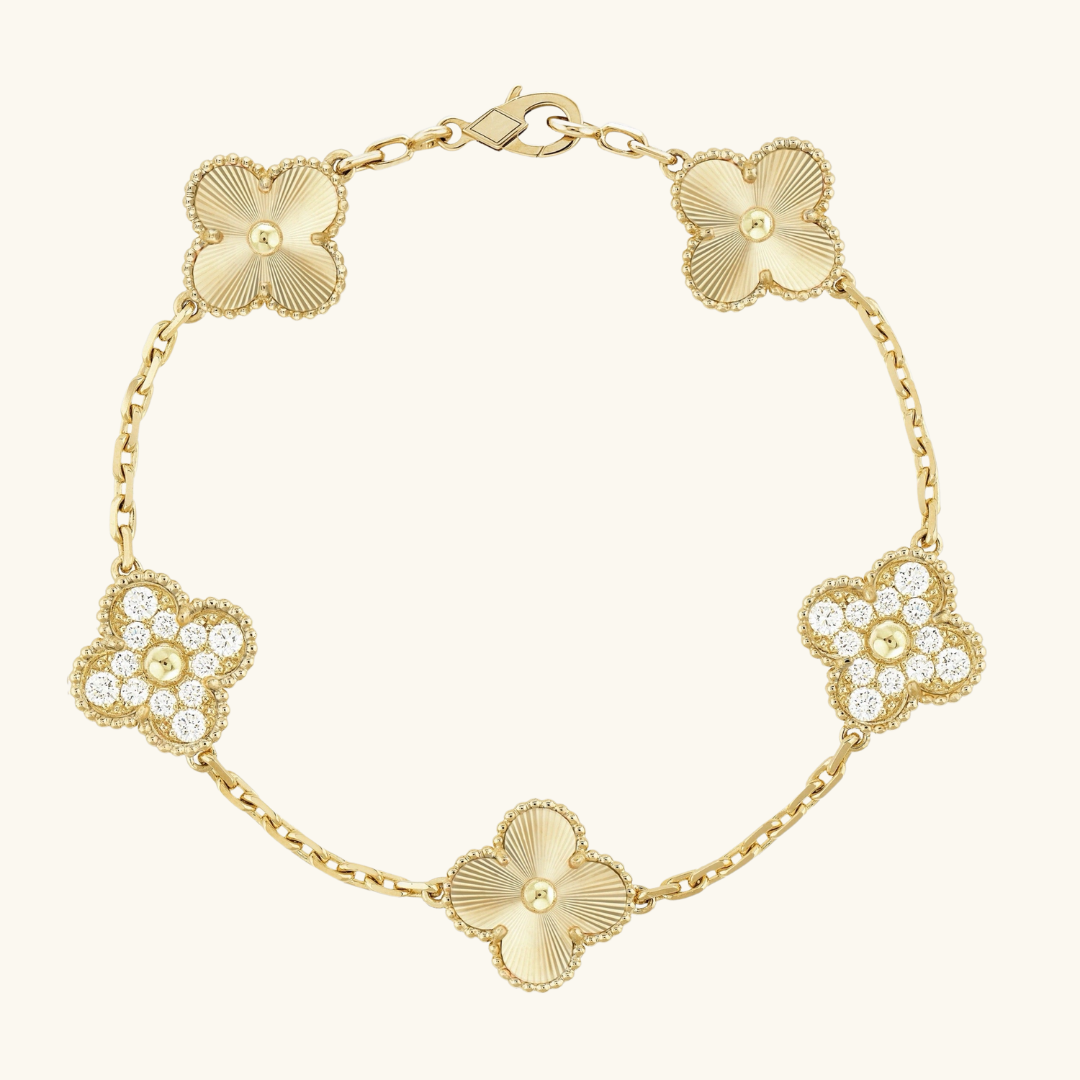 Clover Bracelet (gold finish)