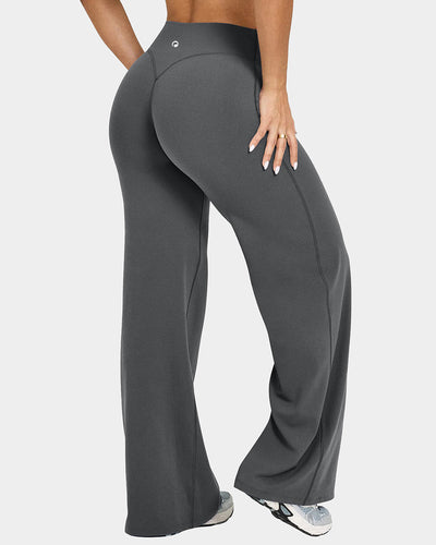 High Waist Stretch Casual Soft Straight Leg Bottoms