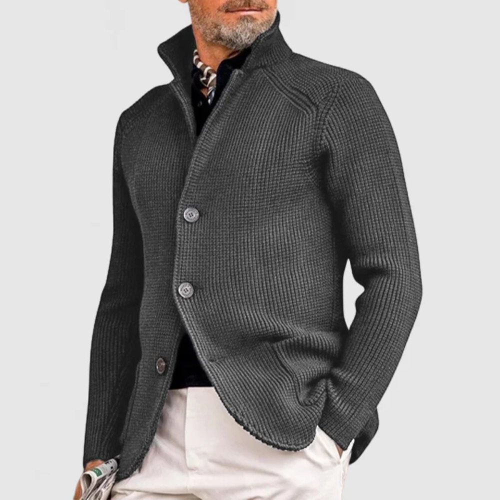 Men's Ribbed Knit Cardigan | Casual