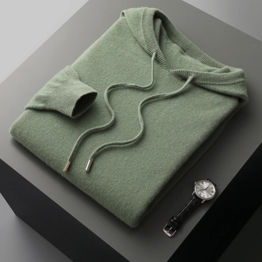 Men's Knit Pullover Hoodie | Modern