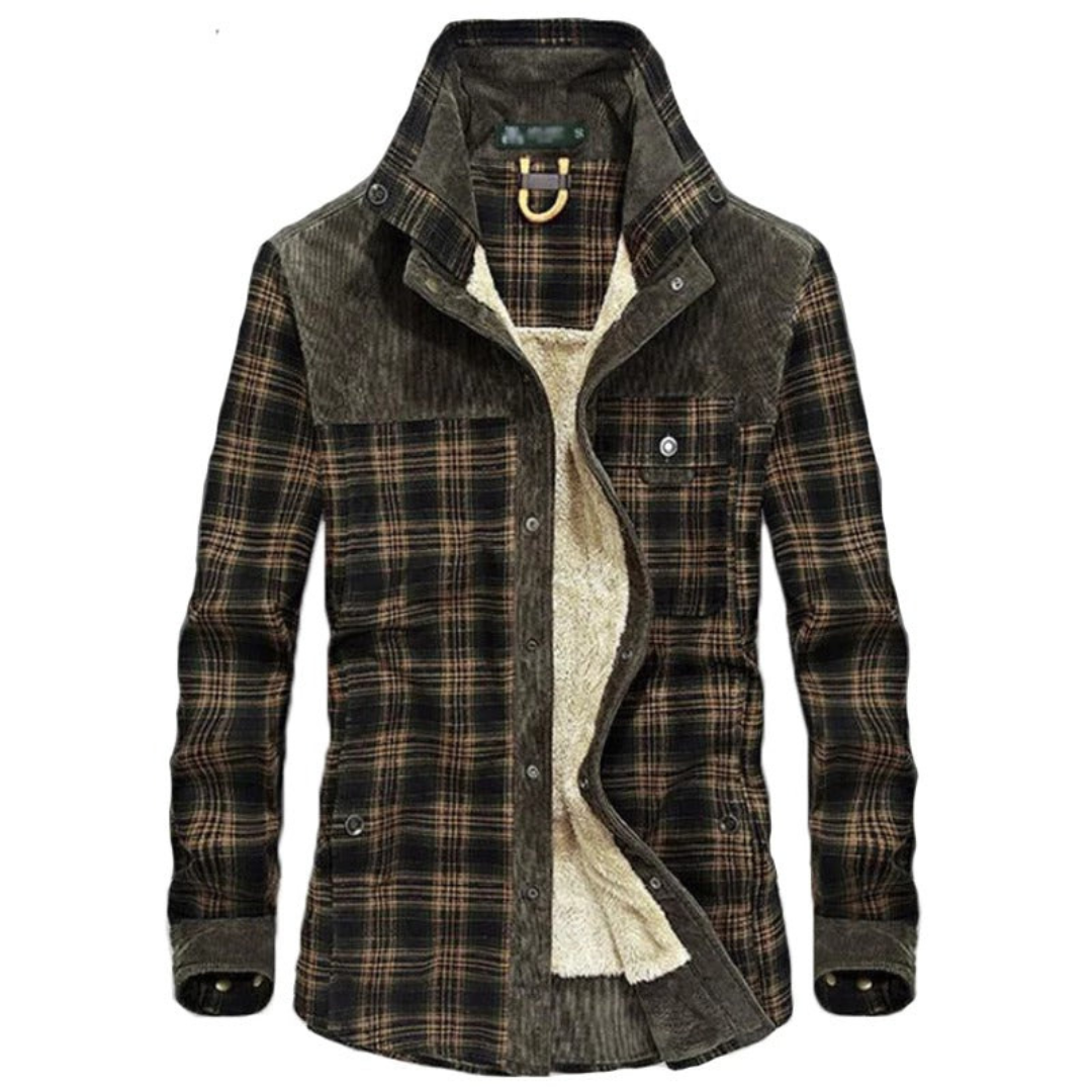 Men's Winter Plaid Jacket | Thick