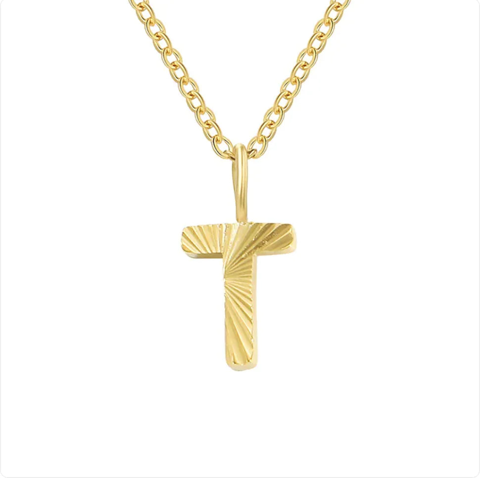 Alphabet Pendant Necklace (stainless steel)