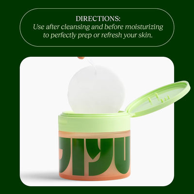 Jiyu Toning Polish Pads – Korean Skincare, 100 Count